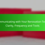 Communicating with Your Renovation Team: Clarity, Frequency and Tools