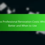 DIY vs Professional Renovation Costs: Which Is Better and When to Use