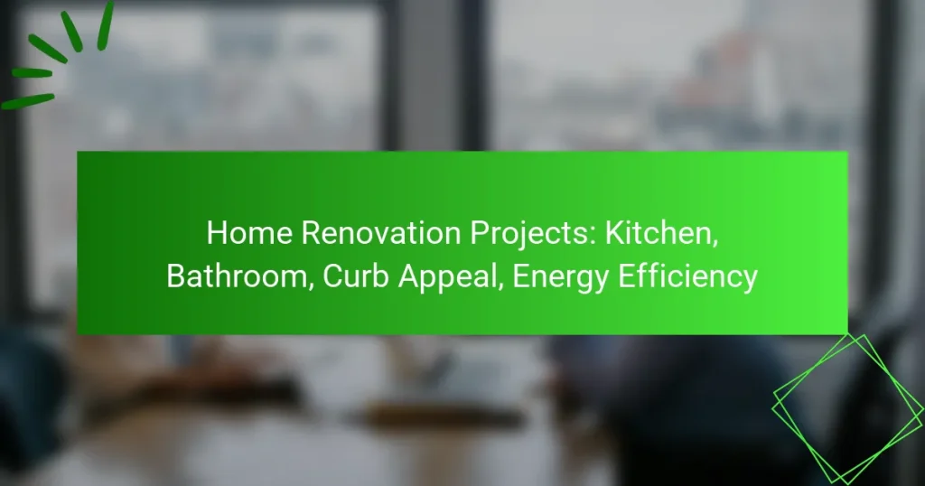 Home Renovation Projects: Kitchen, Bathroom, Curb Appeal, Energy Efficiency