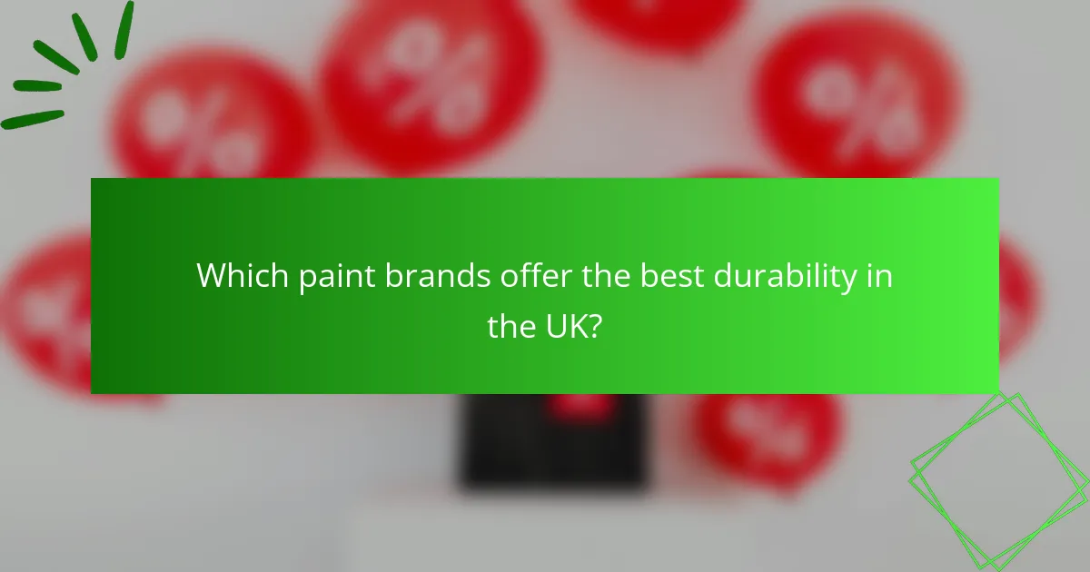 Which paint brands offer the best durability in the UK?